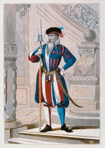 Guardia Svizzera del Re del 1586, illustrazione da 
